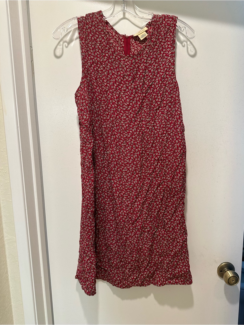 Vintage The Limited Red Floral sleeveless Tank DressSize Large